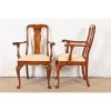Stickley Queen Anne Carved Solid Cherry Wood Dining Chairs, Set of Six - Image 9