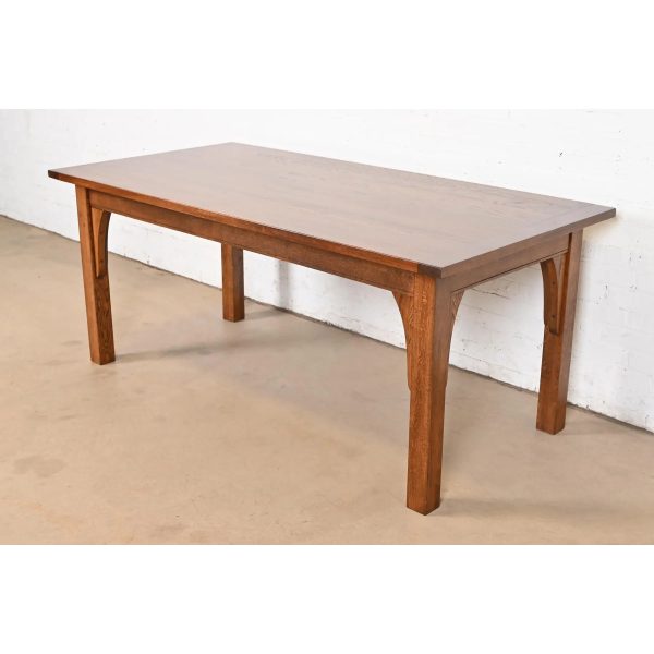 Stickley Style Mission Oak Arts & Crafts Dining Table, Newly Refinished
