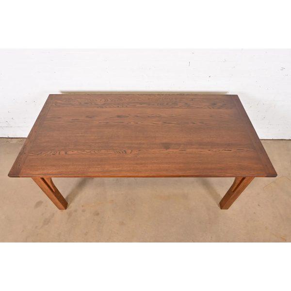 Stickley Style Mission Oak Arts & Crafts Dining Table, Newly Refinished - Image 5
