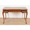 Theodore Alexander French Louis XV Walnut Bureau Plat Leather Top Desk With Mounted Bronze Ormolu - Image 5