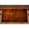 Theodore Alexander French Louis XV Walnut Bureau Plat Leather Top Desk With Mounted Bronze Ormolu - Image 6