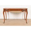 Theodore Alexander French Louis XV Walnut Bureau Plat Leather Top Desk With Mounted Bronze Ormolu - Image 2