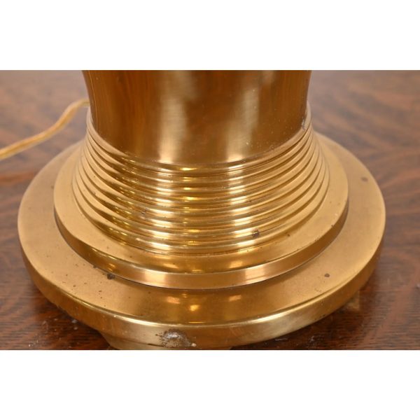 Tiffany & Co. Style Mid-Century Hollywood Regency Large Brass Table Lamp - Image 8