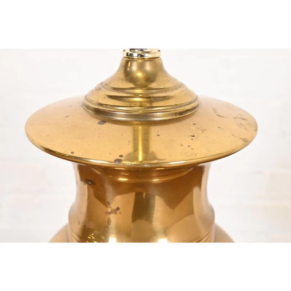 Tiffany & Co. Style Mid-Century Hollywood Regency Large Brass Table Lamp - Image 7
