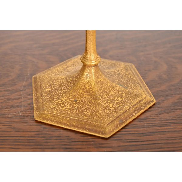 Tiffany Studios New York Bronze Doré Candlesticks, Pair - Image 8
