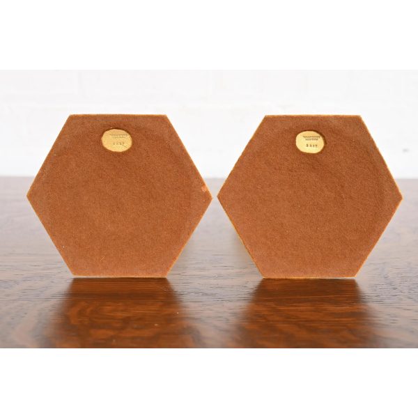 Tiffany Studios New York Bronze Doré Candlesticks, Pair - Image 9