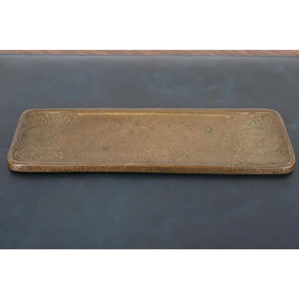 Tiffany Studios New York Zodiac Bronze Pen Tray
