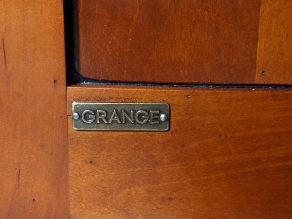 Grange French Regency Louis XVI Cherry Wood Bookcase or Display Cabinet - Image 11