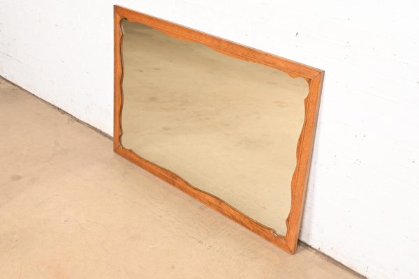 Ethan Allen American Colonial Carved Maple Framed Wall Mirror, 1970s - Image 2