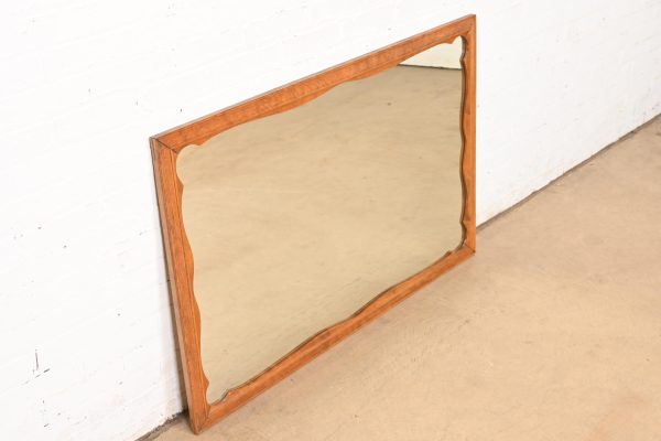 Ethan Allen American Colonial Carved Maple Framed Wall Mirror, 1970s - Image 4