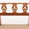 Henredon Chippendale Carved Mahogany Queen Size Headboard - Image 2