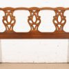 Henredon Chippendale Carved Mahogany Queen Size Headboard