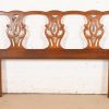 Henredon Chippendale Carved Mahogany Queen Size Headboard - Image 6