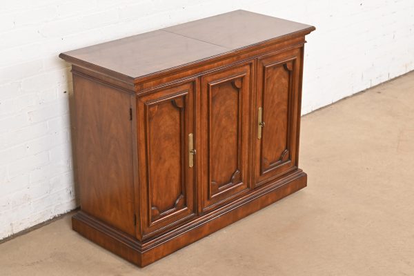 Regency Walnut Expanding Top Buffet Server or Bar Cabinet by Mount Airy Furniture - Image 4