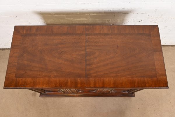 Regency Walnut Expanding Top Buffet Server or Bar Cabinet by Mount Airy Furniture - Image 8