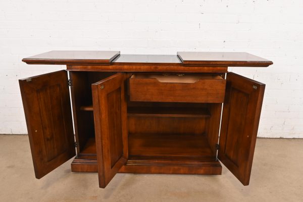 Regency Walnut Expanding Top Buffet Server or Bar Cabinet by Mount Airy Furniture - Image 5