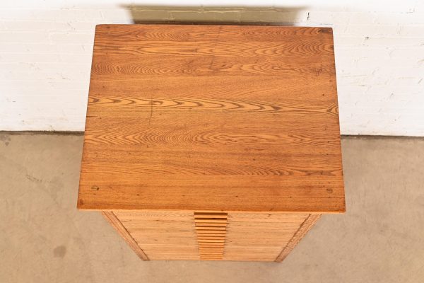 Antique Arts & Crafts Oak 16-Drawer Architect's Blueprint Flat File Cabinet, Circa 1900 - Image 8