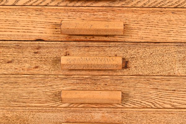 Antique Arts & Crafts Oak 16-Drawer Architect's Blueprint Flat File Cabinet, Circa 1900 - Image 6
