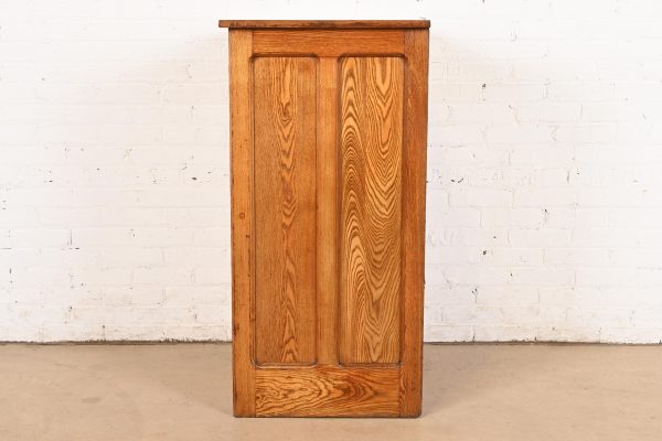 Antique Arts & Crafts Oak 16-Drawer Architect's Blueprint Flat File Cabinet, Circa 1900 - Image 9