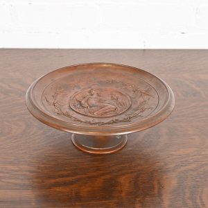 Tiffany & Co. Style Antique Victorian Patinated Copper Footed Centerpiece Bowl or Tazza