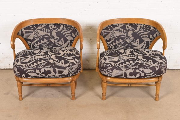 Tomlinson Mid-Century Modern Sculpted Walnut Club Chairs or Lounge Chairs, Pair - Image 3
