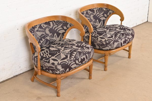 Tomlinson Mid-Century Modern Sculpted Walnut Club Chairs or Lounge Chairs, Pair - Image 4