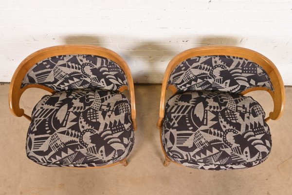 Tomlinson Mid-Century Modern Sculpted Walnut Club Chairs or Lounge Chairs, Pair - Image 5