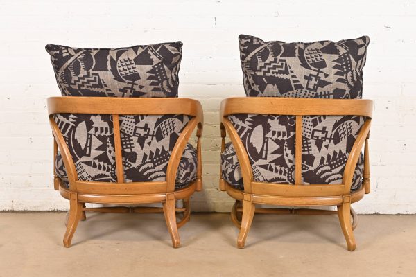Tomlinson Mid-Century Modern Sculpted Walnut Club Chairs or Lounge Chairs, Pair - Image 8