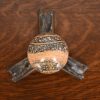 Art Deco Leopard Skin Jasper Egg on Bronze Base With Griffins - Image 4