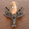 Art Deco Leopard Skin Jasper Egg on Bronze Base With Griffins - Image 5