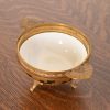 French Art Deco Bronze and Porcelain Footed Bowl or Compote Dish by A. Hnazary, 1920s - Image 3