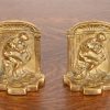Tiffany Studios Style Art Deco Bronze Doré "The Thinker" Bookends, Circa 1920s - Image 2