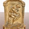 Tiffany Studios Style Art Deco Bronze Doré "The Thinker" Bookends, Circa 1920s - Image 7