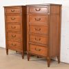 French Regency Louis XVI Cherry Wood Lingerie Chest by National Mt. Airy - Image 11