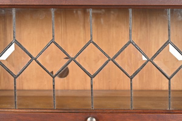 Globe Wernicke Antique Arts & Crafts Mahogany Four-Stack Barrister Bookcase With Leaded Glass Doors, Circa 1900 - Image 7