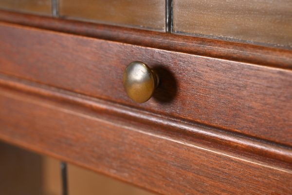 Globe Wernicke Antique Arts & Crafts Mahogany Four-Stack Barrister Bookcase With Leaded Glass Doors, Circa 1900 - Image 6