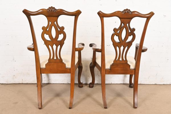 Drexel Heritage Chippendale Carved Mahogany Dining Chairs, Set of Six - Image 10