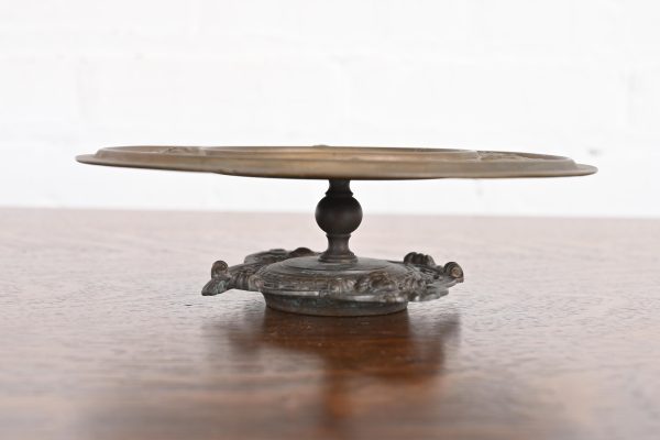 Tiffany & Co. Antique Victorian Bronze Footed Centerpiece Dish or Tazza, Circa 1890s - Image 2