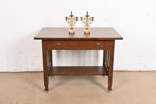 Antique French Art Nouveau Marble and Brass Two-Arm Candelabras, Pair - Image 11