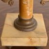Antique French Art Nouveau Marble and Brass Two-Arm Candelabras, Pair - Image 8