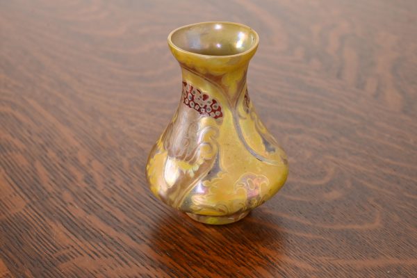 H. Copillet Et Cie Art Nouveau Iridescent Art Glass Bud Vase - Image 4