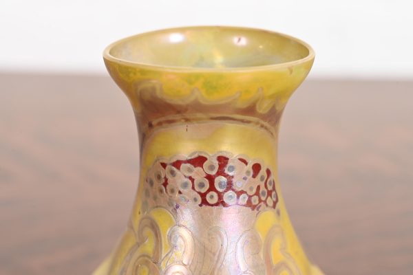 H. Copillet Et Cie Art Nouveau Iridescent Art Glass Bud Vase - Image 6