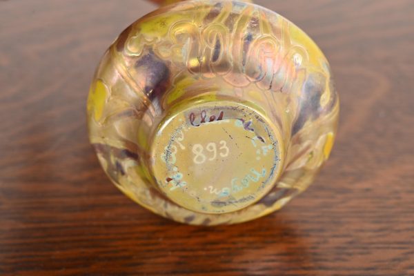 H. Copillet Et Cie Art Nouveau Iridescent Art Glass Bud Vase - Image 8