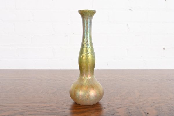Josef Rindskopf Art Nouveau Iridescent Art Glass Double Gourd Bud Vase, Circa 1890s - Image 2