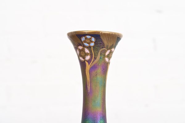 Carlsbad Austrian Art Nouveau Porcelain Iridesecent Vase, Late 19th Century - Image 6