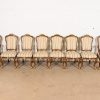 Karges French Provincial Louis XV Carved Walnut and Gold Gilt Dining Chairs, Set of Eight - Image 3