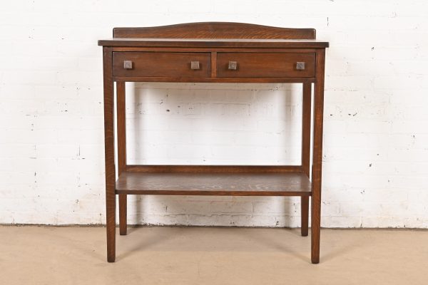 Stickley Brothers Style Antique Mission Oak Arts & Crafts Buffet Server or Console, Refinished - Image 2
