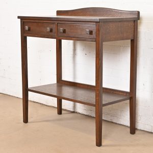 Stickley Brothers Style Antique Mission Oak Arts & Crafts Buffet Server or Console, Refinished