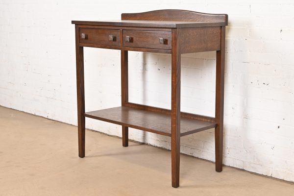 Stickley Brothers Style Antique Mission Oak Arts & Crafts Buffet Server or Console, Refinished