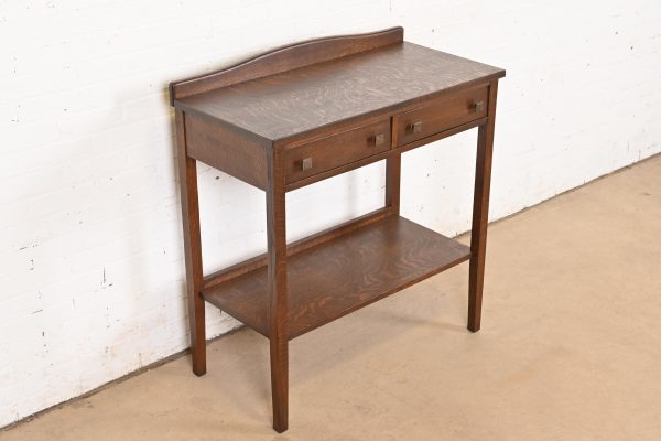 Stickley Brothers Style Antique Mission Oak Arts & Crafts Buffet Server or Console, Refinished - Image 4